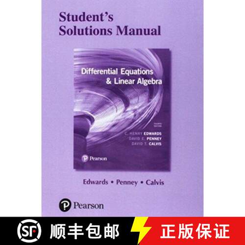 【3-4周达】Students' Solutions Manual for Differential Equations and Linear Algebra: Stud Solu Manu D... [9780134498140]