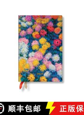 预订 Paperblanks 2026 Monet's Chrysanthemums Monet's Chrysanthemums 12-Month Planner Mini Horizontal ... [9780349709864]
