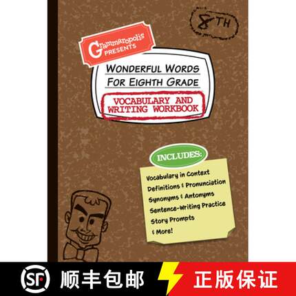 【3-4周达】Wonderful Words for Eighth Grade Vocabulary and Writing Workbook : Definitions, Usage in C... [9781644420584]