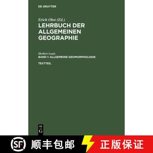 Textteil Und Gesonderter 预订 9783110071030 Geomorphologie Bilderteil Allgemeine