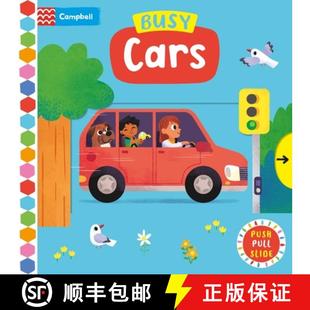 Push 9781035067022 4周达 Book Slide Pull Cars Busy