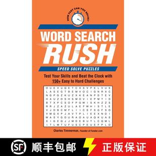 【3-4周达】Word Search Rush: Test Your Skills and Beat the Clock with 150+ Easy to Hard Challenges [9781507222966]