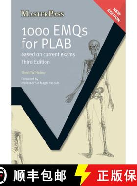 【3-4周达】1000 EMQs for PLAB : Based on Current Exams, Third Edition [9781846195617]