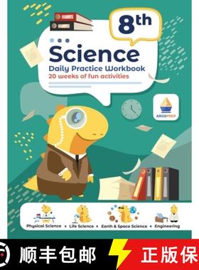 【3-4周达】8th Grade Science: Daily Practice Workbook 20 Weeks of Fun Activities (Physical, Life, Ear... [9781962936132]