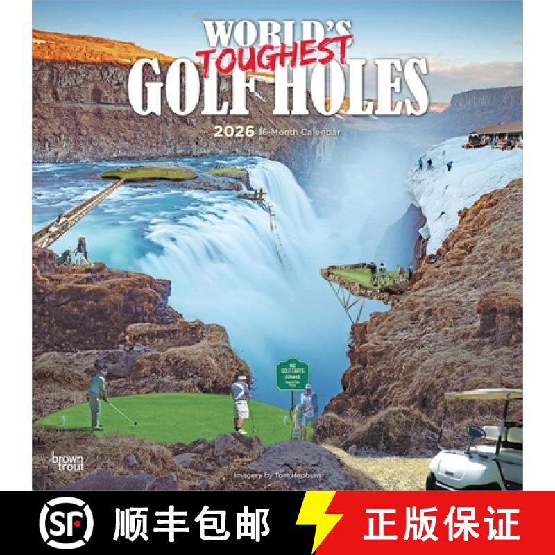【3-4周达】World's Toughest Golf Holes Official 2026 12 X 24 Inch (Hanging) Monthly Square Wall Calen... [9798330701902]