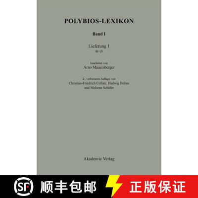 预订 Polybios-Lexikon, Band I, Lieferung 1 (Alpha-Gamma) [9783050034997]