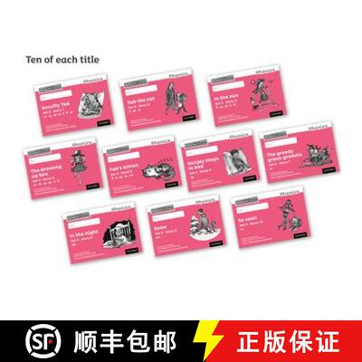 【3-4周达】Read Write Inc. Phonics: Pink Set 3 Core Black & White Storybooks (Pack of 100) [9780198372769]