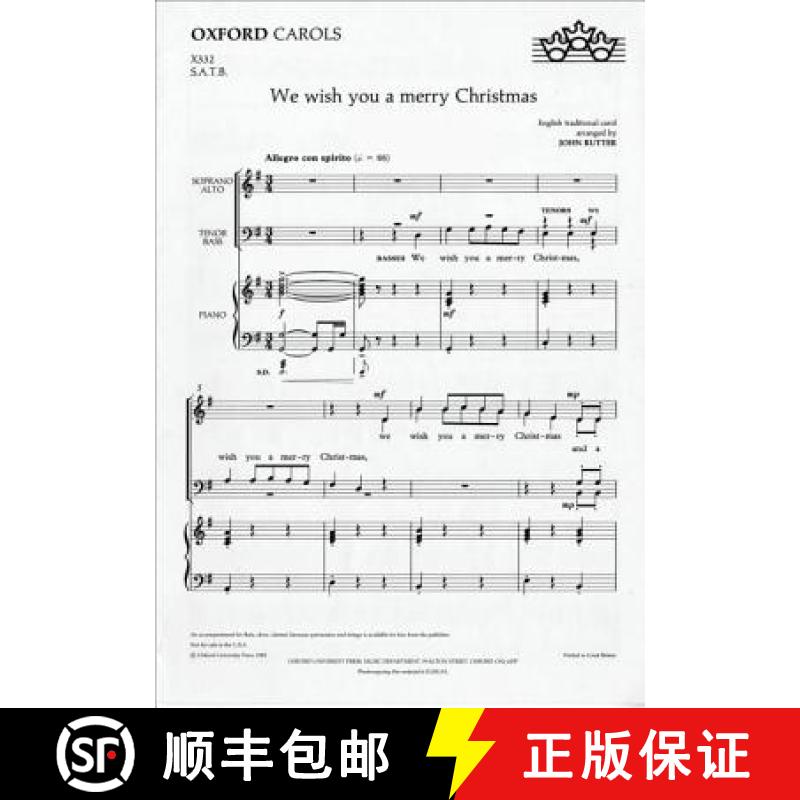 【3-4周达】We wish you a merry Christmas: Vocal score [9780193431331]
