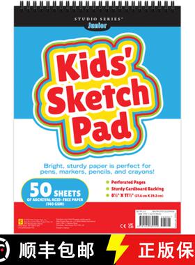 【3-4周达】Studio Series Jr. Kids' Sketch Pad 8.5 X 11.5 Inches (50 Perforated Sheets of High Quality... [9781441339454]