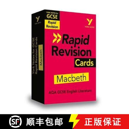 York Notes for AQA GCSE Rapid Revision Cards: Macbeth catch up, revise and be ready for and 2023 and ... [9781292273631]