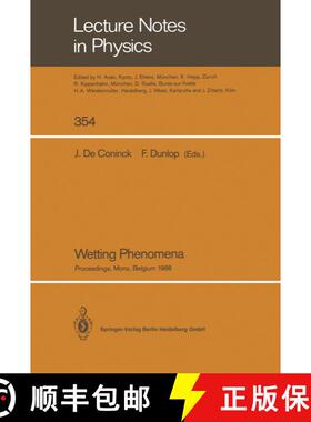 【3-4周达】Wetting Phenomena: Proceedings of a Workshop on Wetting Phenomena Held at the University o... [9783662137932]