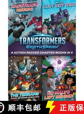 预订 Transformers Earthspark 4 Action-Packed Chapter Books in 1!: Optimus Prime and Megatron's Racetr... [9781665971218]
