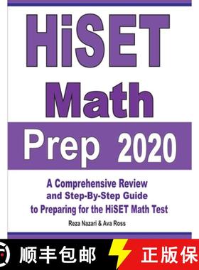 【3-4周达】HiSET Math Prep 2020: A Comprehensive Review and Step-By-Step Guide to Preparing for the H... [9781646121458]