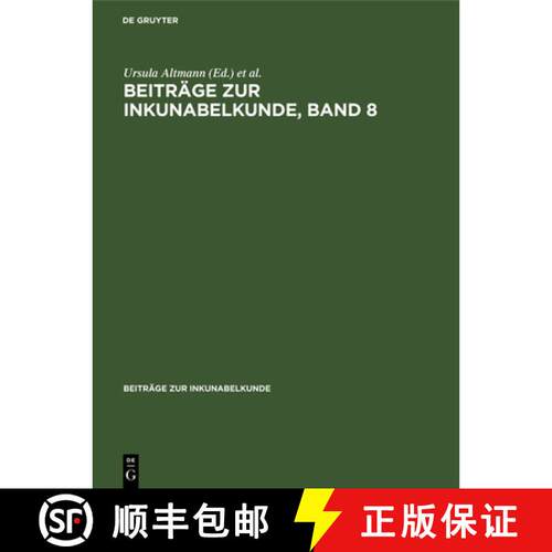 【3-4周达】精装 Beiträge zur Inkunabelkunde, Band 8 [9783112610251]