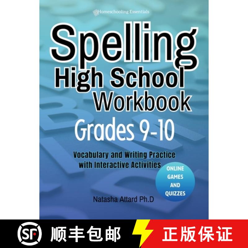 【2-3周达】Spelling High School Grades 9-10: Vocabulary and Writing Practice with Interactive Activities [9789918958375]