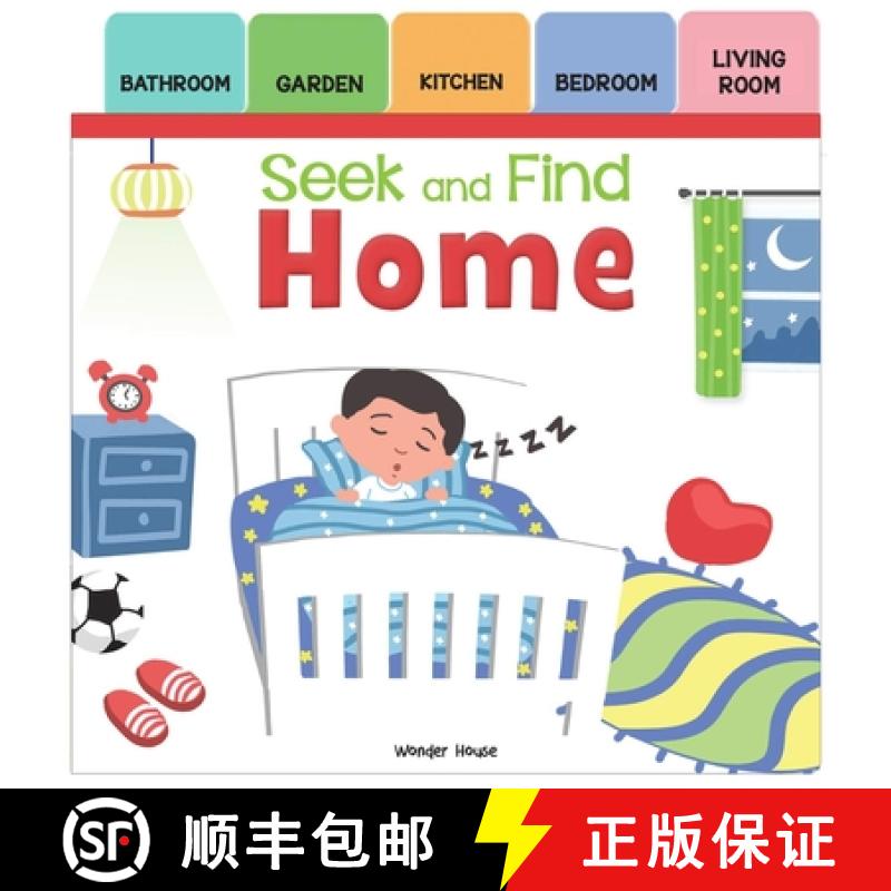 【2-3周达】Seek And Find - Home: Early Learning Board Books With Tabs [9789389432381]
