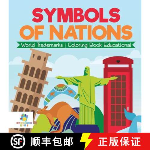【3-4周达】Symbols of Nations | World Trademarks | Coloring Book Educational [9781645211990]