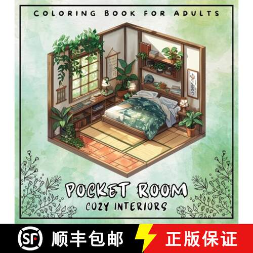 【3-4周达】Pocket Room Cozy Interiors Coloring Book For Adults: Large Print Stress Relief Colouring P... [9788397233614]