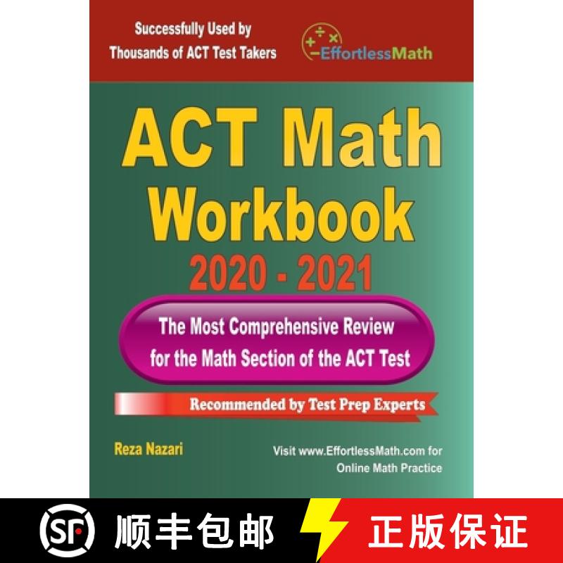 预订 ACT Math Workbook 2020 - 2021: The Most Comprehensive Review for the ACT Math Test [9781646129065]