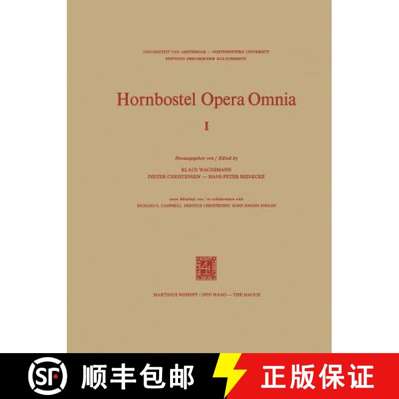 【3-4周达】Hornbostel Opera Omnia [9789401016780]