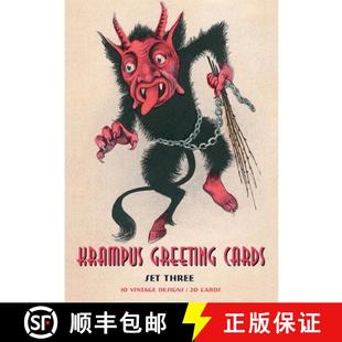 Set Greeting Deluxe Krampus Envelopes Three 9780867199345 3周達(dá) Cards Tin and Assorted