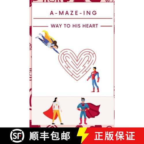 【3-4周达】A-Maze-ing Way to His Heart: The Big Activity Book for Lovers | A Maze Puzzle Book for Adu... [9798869166814]