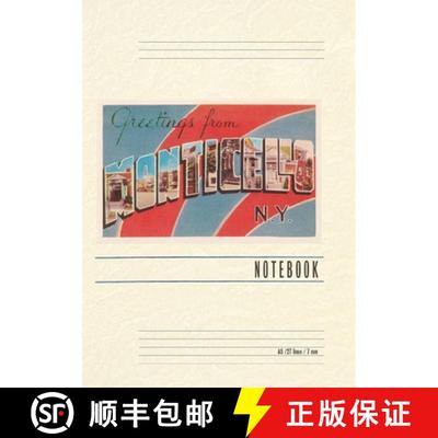 【3-4周达】Vintage Lined Notebook Greetings from Monticello, New York [9798385438815]