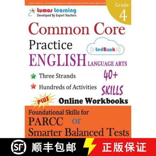 【3-4周达】Common Core Practice - 4th Grade English Language Arts: Workbooks to Prepare for the Parcc... [9781940484501]