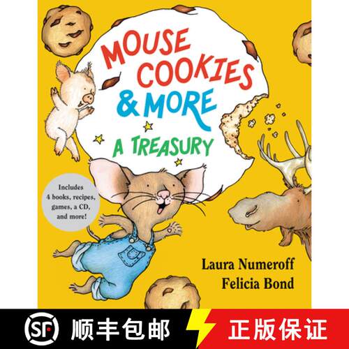 精装 Mouse Cookies & More: A Treasury [With CD (Audio)-- 8 Songs and Celebrity Readings] [9780061137631]
