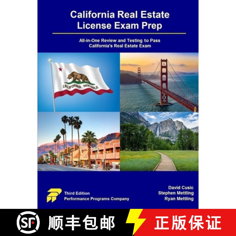 【2-3周达】California Real Estate License Exam Prep: All-in-One Review and Testing to Pass California... [9781955919913]