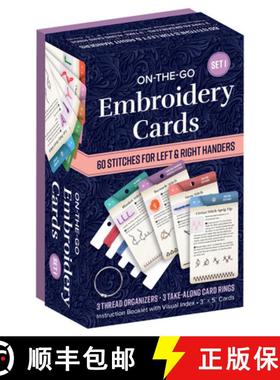 【3-4周达】On-The-Go Embroidery Cards Set 1: 60 Stitches for Left & Right Handers, 3 Thread Organizer... [9781644036730]