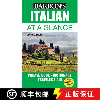 【3-4周达】Italian At a Glance: Foreign Language Phrasebook & Dictionary (Sixth Edition) [9781438010472]