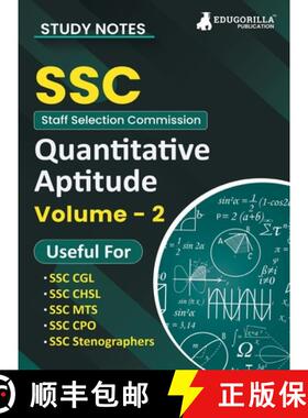 【3-4周达】Study Notes for Quantitative Aptitude (Vol 2) - Topicwise Notes for CGL, CHSL, SSC MTS, CP... [9789355566232]