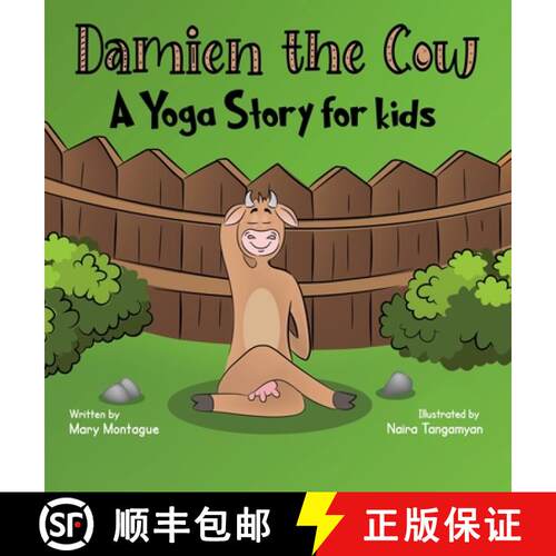 【3-4周达】精装 Damien the Cow: A Yoga Story for kids [9798985354911]