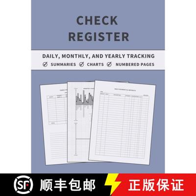 【3-4周达】Check Register: Accounting Ledger Book for Daily, Monthly, and Yearly Bookkeeping of Payme... [9781803932194]