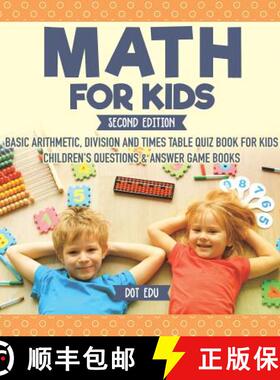 【3-4周达】Math for Kids Second Edition | Basic Arithmetic, Division and Times Table Quiz Book for Ki... [9781541916937]