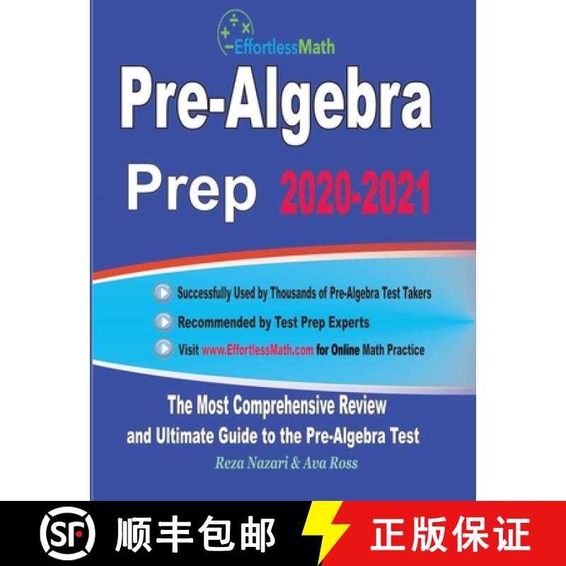 【3-4周达】Pre-Algebra Prep 2020-2021: The Most Comprehensive Review and Ultimate Guide to the Pre-Al... [9781646124619]
