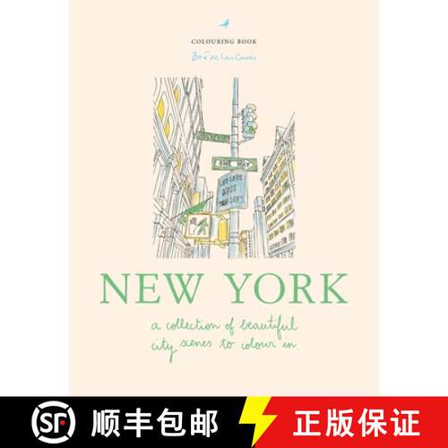 【3-4周达】精装 Zoã(c) de Las Cases New York: A Collection of Beautiful City Scenes to Colour in [9781846016660]