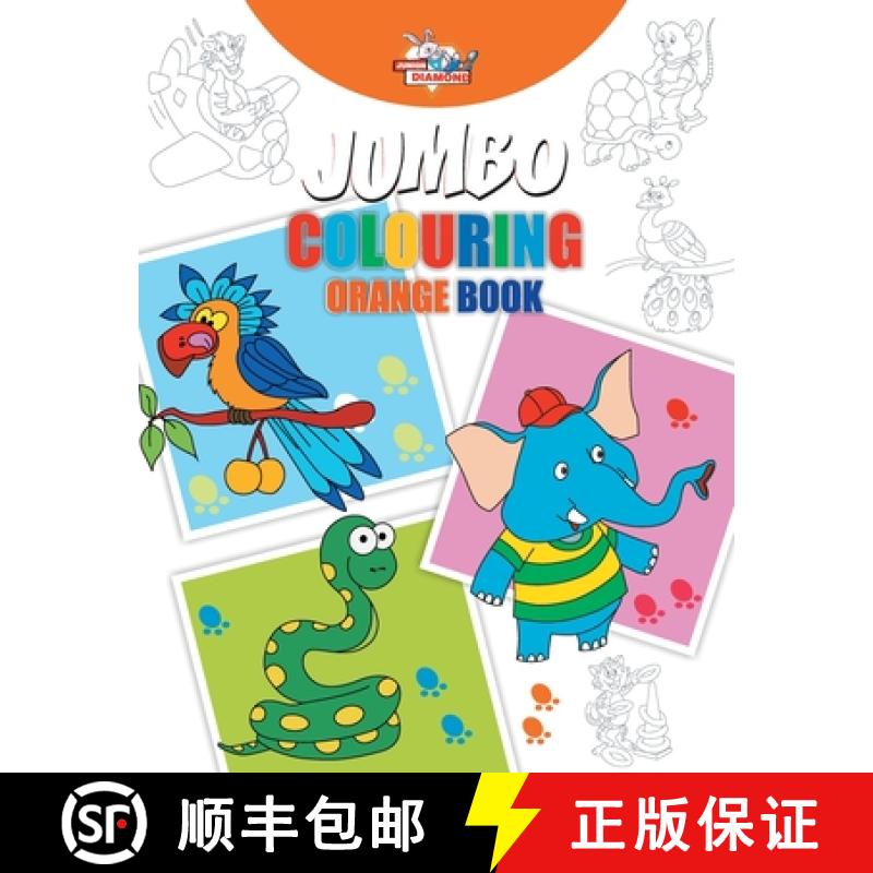 【2-3周达】Jumbo Colouring Orange  Book  for 4 to 8 years old  Kids | Best Gift to Children for Drawi... [9789384906290]