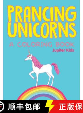【3-4周达】Prancing Unicorns (A Coloring Book) [9781682608692]