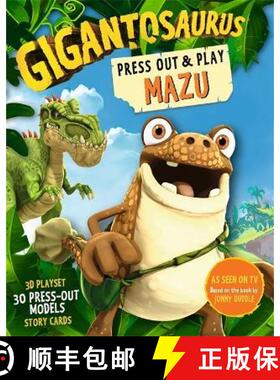 【3-4周达】Gigantosaurus - Press Out and Play MAZU: A 3D playset with press-out models and story cards! [9781800780408]
