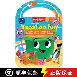 【3-4周达】Vacation Fun: Kids Travel Activity Book for Ages 36 with Over 120 Stickers, Puzzles, Craft... [9781639622948]