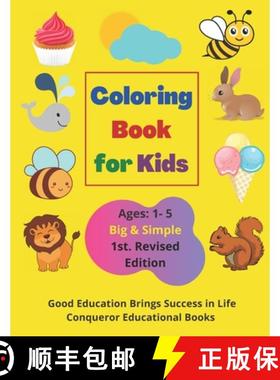 预订 Coloring Book for Kids: 60 Pages of Pictures that Kids Love to Color. Ist. Revised Edition. [9783039611928]