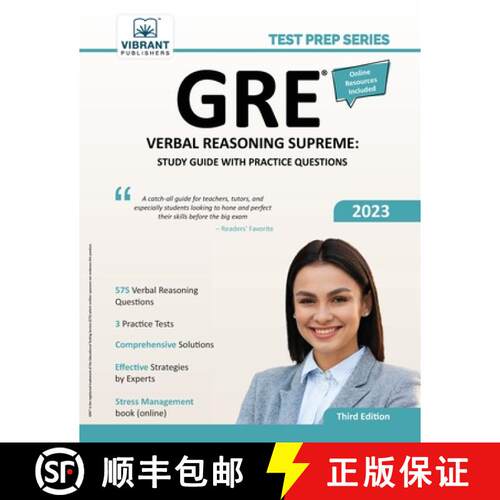 【3-4周达】GRE Verbal Reasoning Supreme: Study Guide with Practice Questions [9781636511412]