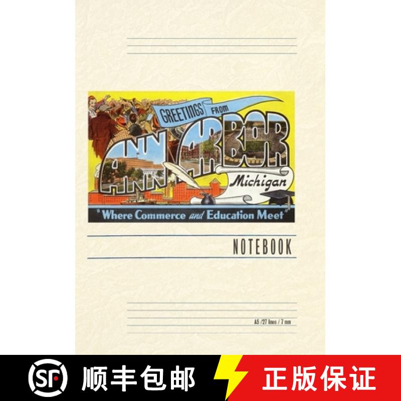 预订 Vintage Lined Notebook Greetings from Ann Arbor [9798385424528]