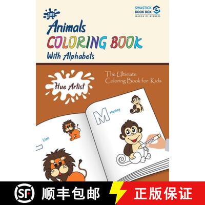 【3-4周达】SBB Hue Artist - Animal Colouring Book [9789389288414]