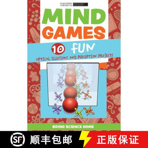 【3-4周达】精装 Mind Games: 10 Fun Optical Illusions and Perception Projects [9781684169610]
