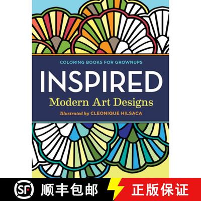 预订 Coloring Books for Grownups: Inspired: Modern Art Designs [9781623156671]