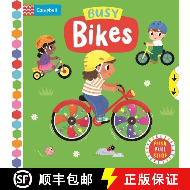 【3-4周达】Busy Bikes : A Push, Pull, Slide Book [9781529084603]