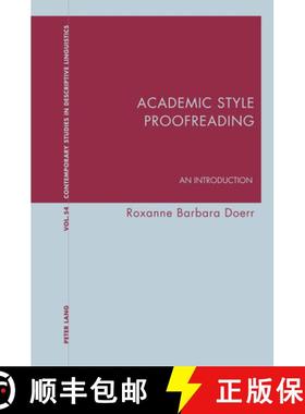 【3-4周达】Academic Style Proofreading : An Introduction [9781800797307]